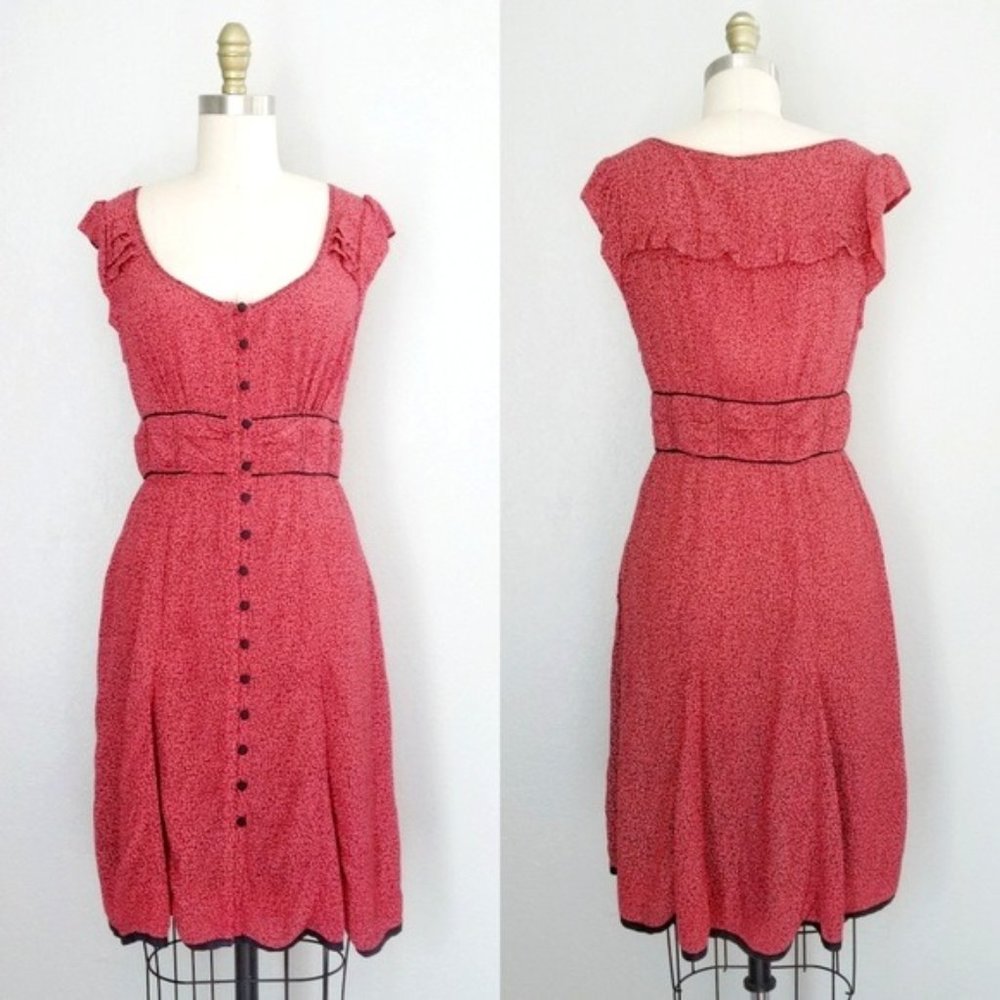 Anthropologie Maeve floral button front dress